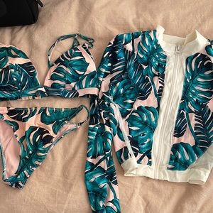 Tigermist swimsuit bikini set 3 piece small